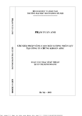Giải Pháp Nâng Cao Chất Lượng Nhân Lực Tại Công Ty Chứng