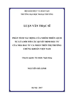 Tác Động Của Thiên Lệch Tự Lừa Dối Đến Quyết Định Đầu Tư
