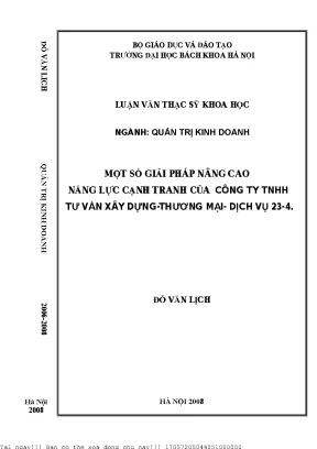 Giải Pháp Nâng Cao Năng Lực Cạnh Tranh Cho Công Ty TNHH 23-4