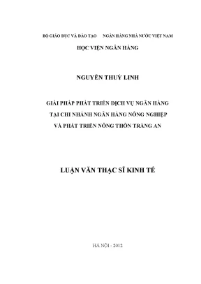Giải Pháp Phát Triển Dịch Vụ Ngân Hàng Tại Chi Nhánh