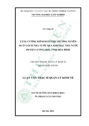 Tăng Cường Kiểm Soát Chi Ngân Sách Nhà Nước Qua Kho Bạc