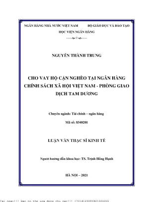 Giải Pháp Cho Vay Hộ Cận Nghèo Tại Ngân Hàng Chính Sách