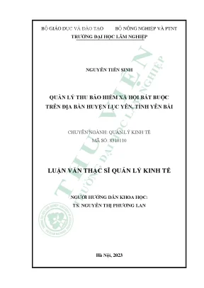 Quản Lý Thu Bảo Hiểm Xã Hội Bắt Buộc Tại Huyện Lục Yên,