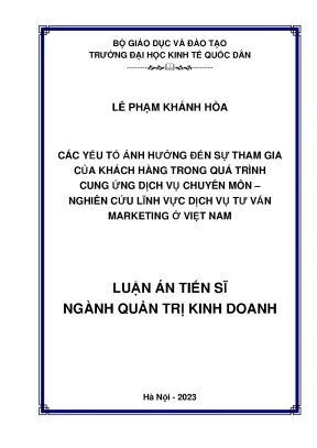 Các Yếu Tố Ảnh Hưởng Đến Sự Tham Gia Của Khách Hàng 