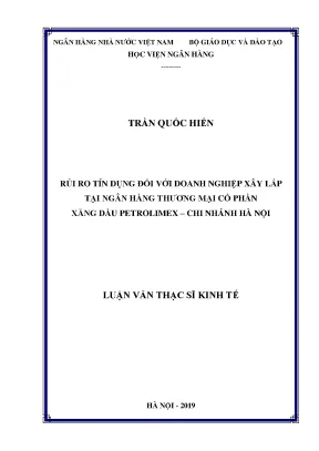 Rủi Ro Tín Dụng Trong Doanh Nghiệp Xây Lắp Tại PG Bank