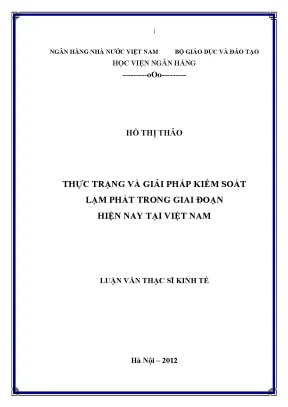 Giải Pháp Kiểm Soát Lạm Phát Tại Việt Nam Hiện Nay