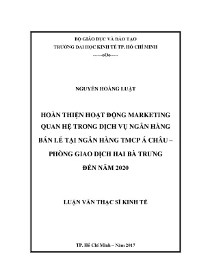 Hoàn thiện Marketing Quan hệ trong Ngân hàng Bán lẻ tại ACB