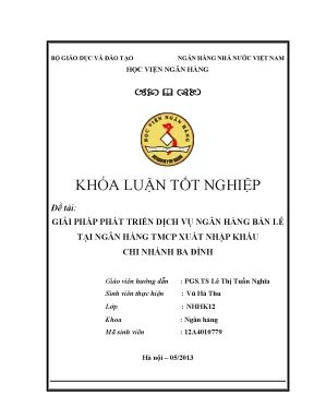 Giải Pháp Phát Triển Dịch Vụ Ngân Hàng Bán Lẻ Tại