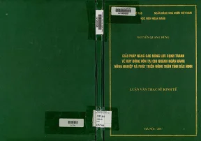 Năng Lực Cạnh Tranh Về Huy Động Vốn Tại Ngân Hàng Nông