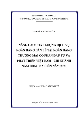 Nâng Cao Chất Lượng Dịch Vụ Ngân Hàng Bán Lẻ Tại BIDV