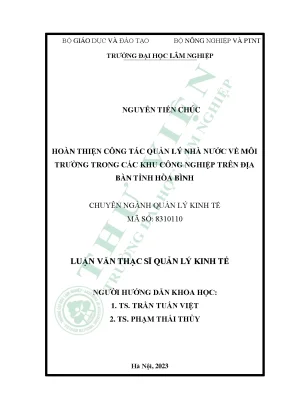 Quản Lý Nhà Nước Về Môi Trường Trong Các Khu Công Nghiệp