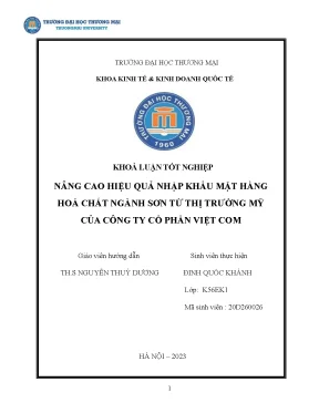 Nâng Cao Hiệu Quả Nhập Khẩu Hóa Chất Ngành Sơn Từ Thị