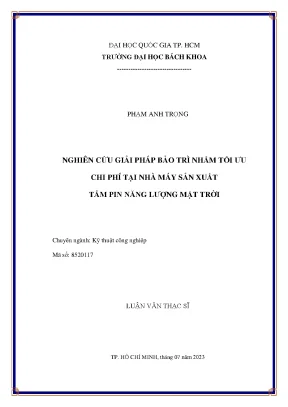 Giải Pháp Bảo Trì Tối Ưu Chi Phí Tại Nhà Máy Sản Xuất