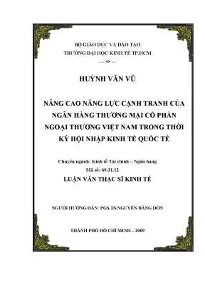 Nâng cao năng lực cạnh tranh của ngân hàng thương mại cổ