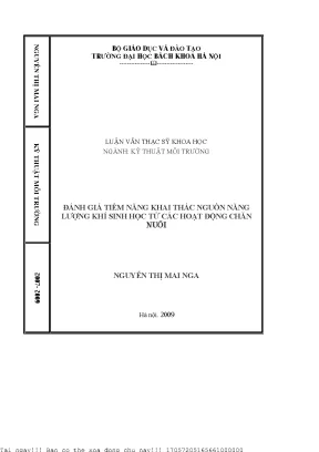 Đánh Giá Tiềm Năng Khai Thác Nguồn Năng Lượng Khí Sinh