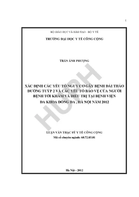 Xác Định Yếu Tố Nguy Cơ Bệnh Đái Tháo Đường Tuýp 2 Tại