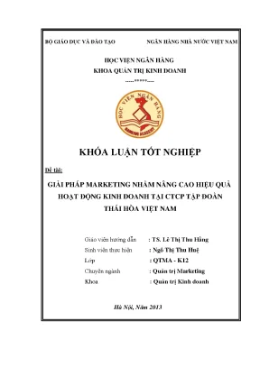 Giải Pháp Marketing Tăng Cường Hiệu Quả Kinh Doanh Tại 