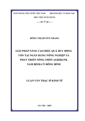 Giải Pháp Nâng Cao Hiệu Quả Huy Động Vốn Tại Agribank