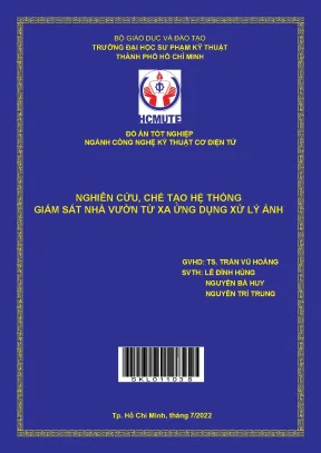 Hệ Thống Giám Sát Nhà Vườn Từ Xa Ứng Dụng Xử Lý Ảnh