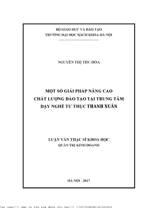 Giải Pháp Nâng Cao Chất Lượng Đào Tạo Tại Trung Tâm Dạy