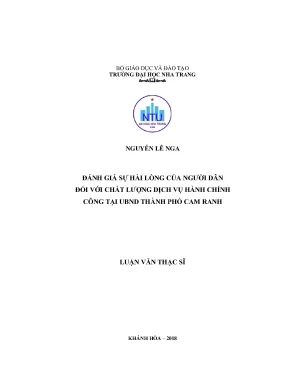 Đánh Giá Sự Hài Lòng Của Người Dân Về Dịch Vụ Hành Chính 