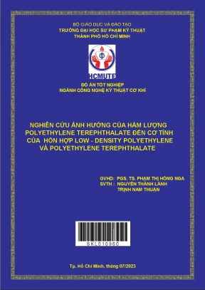 Nghiên Cứu Ảnh Hưởng Của Polyethylene Terephthalate Đến