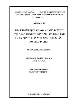Phát Triển Dịch Vụ Ngân Hàng Điện Tử Tại Ngân Hàng