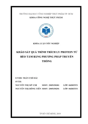 Khảo Sát Quá Trình Trích Ly Protein Từ Bèo Tấm Bằng 