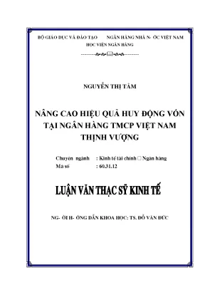 Nâng Cao Hiệu Quả Huy Động Vốn Tại Ngân Hàng TMCP Việt