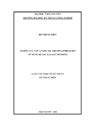 Nghiên Cứu Ước Lượng Trạng Thái Nạp (SoC) Cho Pin