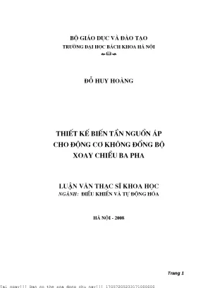 Nghiên cứu hệ biến tần nguồn áp cho động cơ không đồng 