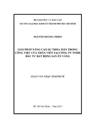 Giải Pháp Tăng Cường Sự Thỏa Mãn Trong Công Việc Tại