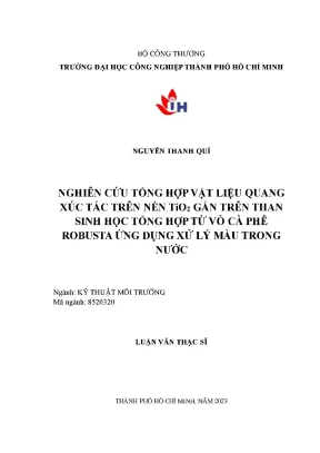 Nghiên Cứu Vật Liệu Quang Xúc Tác Từ Vỏ Cà Phê Robusta