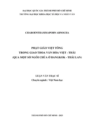 Giao Thoa Văn Hóa Việt - Thái Qua Phật Giáo Việt Tông