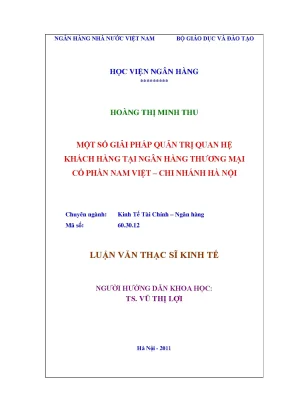 Giải Pháp Quản Trị Quan Hệ Khách Hàng Tại Ngân Hàng TMCP
