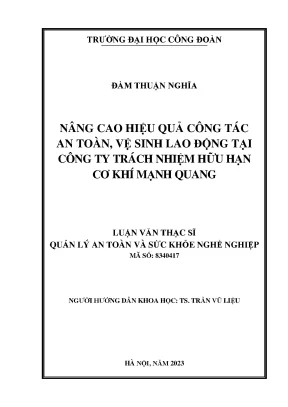 Nâng Cao Hiệu Quả An Toàn Vệ Sinh Lao Động Tại Công Ty 
