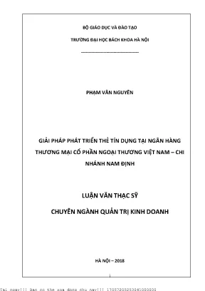 Giải Pháp Phát Triển Thẻ Tín Dụng Tại Ngân Hàng Thương