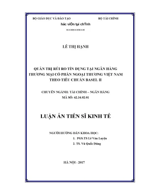 Quản Trị Rủi Ro Tín Dụng Tại Ngân Hàng Thương Mại Cổ