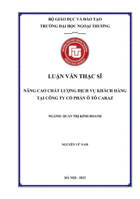 Nâng Cao Chất Lượng Dịch Vụ Khách Hàng Tại Công Ty Cổ