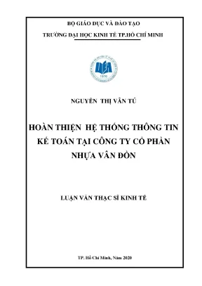 Hoàn thiện hệ thống thông tin kế toán tại Công Ty Cổ 