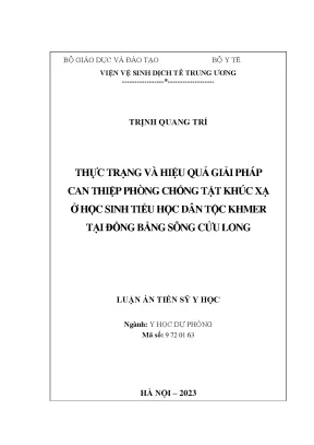 Giải Pháp Can Thiệp Phòng Chống Tật Khúc Xạ Ở Học Sinh 