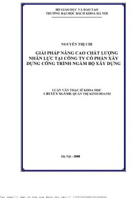 Giải Pháp Nâng Cao Chất Lượng Nhân Lực Tại Công Ty Cổ