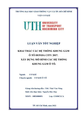Mô Hình Khung Gầm Ô Tô Honda City 2017: Phân Tích và Bảo 