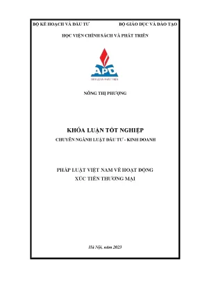 Pháp Luật Việt Nam Về Hoạt Động Xúc Tiến Thương Mại: 