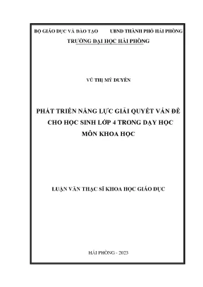 Phát Triển Năng Lực Giải Quyết Vấn Đề Cho Học Sinh Lớp 4 