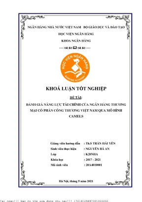 Đánh Giá Năng Lực Tài Chính Ngân Hàng Thương Mại Cổ Phần