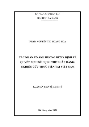 Các Nhân Tố Ảnh Hưởng Đến Quyết Định Sử Dụng Thẻ Ngân
