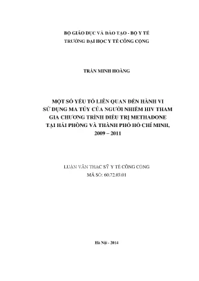 Nghiên Cứu Hành Vi Sử Dụng Ma Túy Của Người Nhiễm HIV
