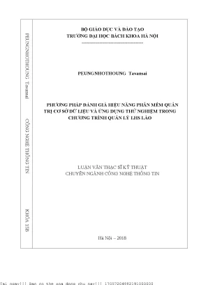 Phương Pháp Đánh Giá Hiệu Năng Phần Mềm Quản Trị Cơ Sở
