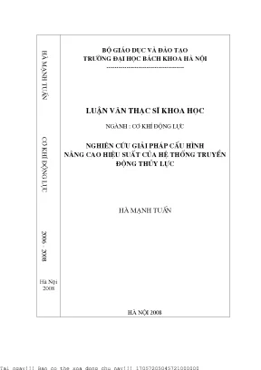 Nâng cao hiệu suất hệ thống thủy lực trong nghiên cứu và 